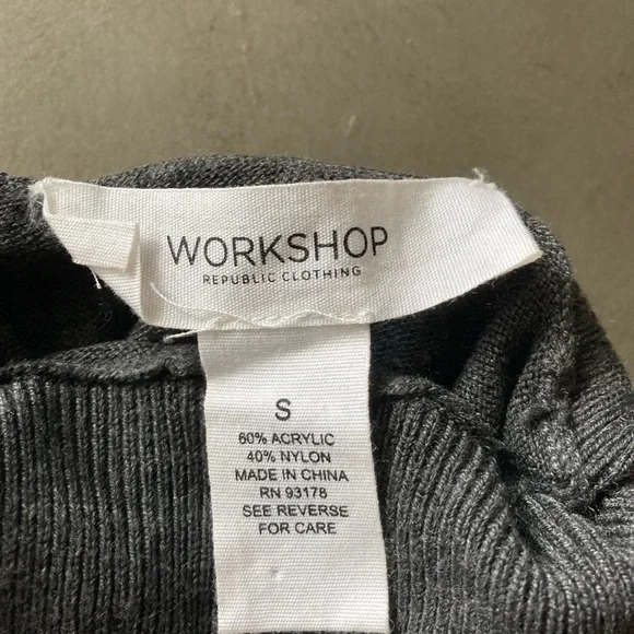 Classic Workshop Republic Clothing Turtleneck Tunic, Charcoal Gray, Small - Picture 7 of 10